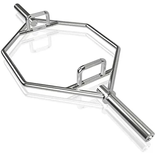 Olympic Hex Bar, Folding Trap Bar 56" Chrome Finish Hex Weight Lifting Bar Deadlift Bar with Two-Handle, for Squats, Deadlifts, Shrugs Power Pulls, 800Lbs Weight Capacity