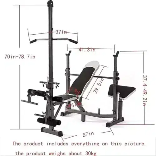 Weight bench with Lat pull down