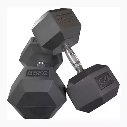 Professional Comfortable No Slip Coating Hex Dumbbell 35Kg-1 Pair