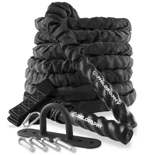 Battle Rope With Cover & All Set  Up Accessories