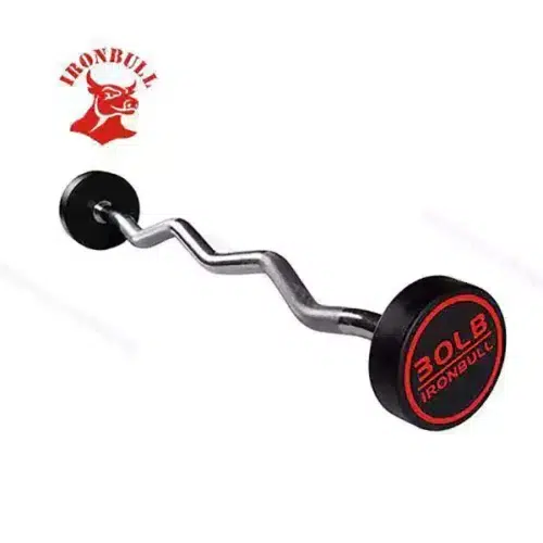 IRONBULL Fixed Rubber Barbell (Straight or Curl Handle) 200Kg-IR4203 - Image 2