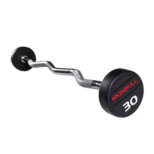 IRONBULL Fixed Rubber Barbell (Straight or Curl Handle) 200Kg-IR4205 - Image 2