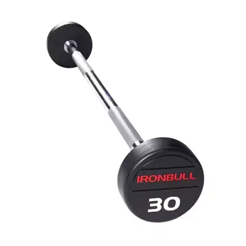 IRONBULL Fixed Rubber Barbell (Straight or Curl Handle) 200Kg-IR4205