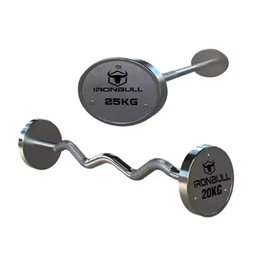 Ironbull Straight & Curl Chromed Fixed Barbell Set-(IR4B02-IR4B12)