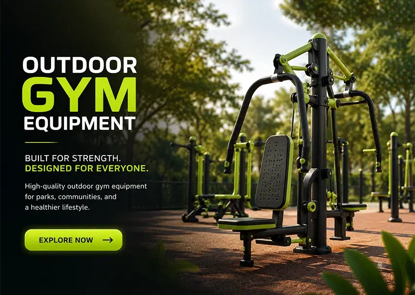 Outdoor Gym Equipment in Public Park | Commercial Outdoor Fitness Machines for Parks, Schools and Communities