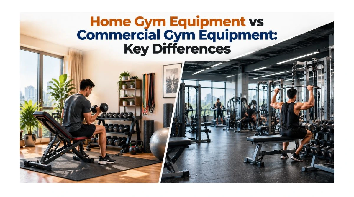 Home gym equipment compared with commercial gym equipment