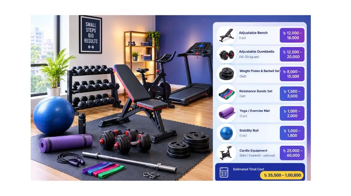 Small Home Gym Setup Cost in Bangladesh
