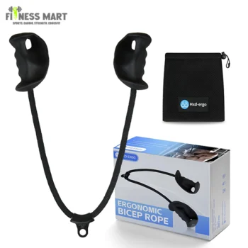 Ergonomic Bicep Rope Cable Attachment – Heavy Duty