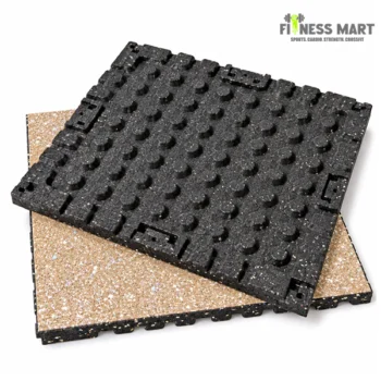 Heavy Duty Interlocking Rubber Gym Floor Mat – 22MM (20" × 20")